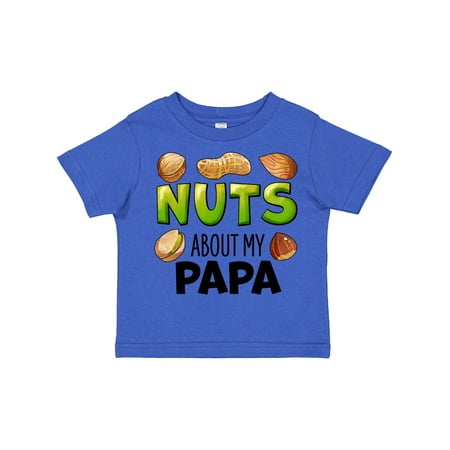 

Inktastic Nuts About My Papa Peanut Almond Pistachio Gift Toddler Boy or Toddler Girl T-Shirt