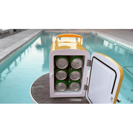 Frigidaire - 6 Can Mini Fridge / Bluetooth Speaker - Yellow