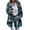 Green, variant on Long Shacket Women Casual Lapel Button Up Plaid Jacket Flannel Trench Coats Fall Winter Lightweight Jackets S-2XL