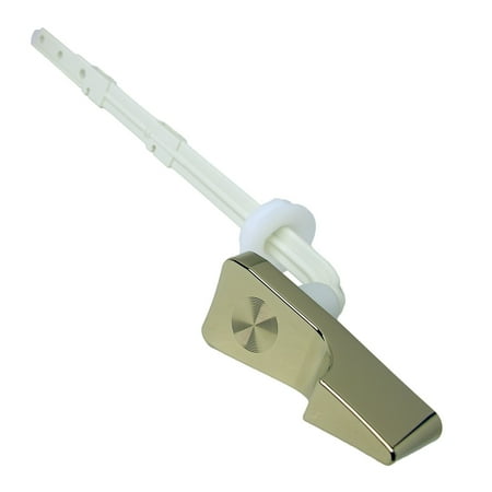 Plate Lever Handle - 04-1853 Bendable Plastic Toilet Tank Flush Lever with Polished Brass Plated Handle, Polished brass finish By LASCO