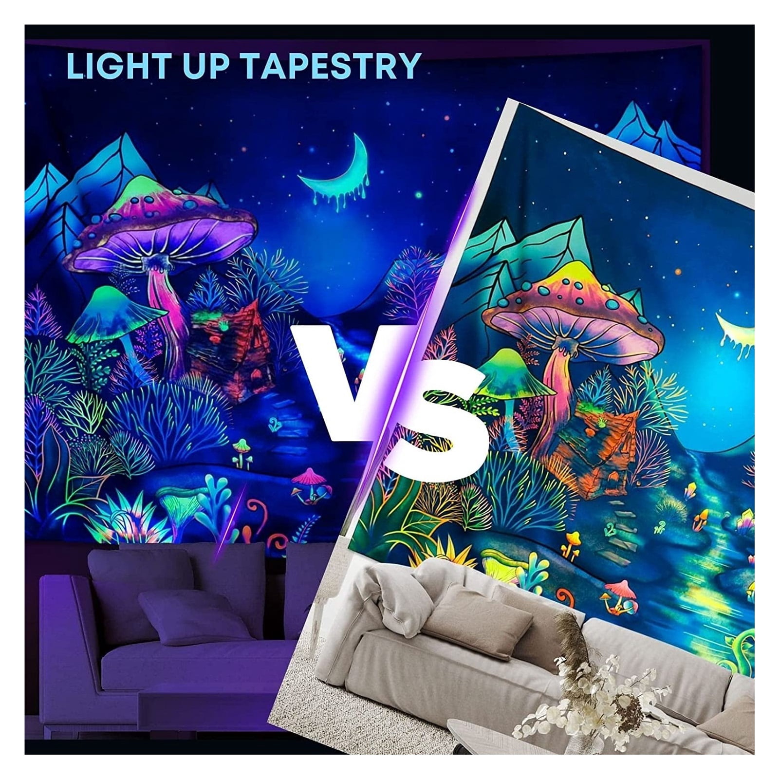 UV Black Light 50W IP65 Waterproof Stage Blacklight For Glow Party Dance DJ Disco Bar Body Paint Fluorescent Poster Purple Lamp