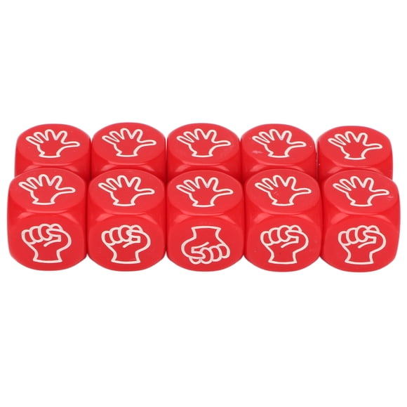 Accesorios Para Juegos De Mesa, 10 Uds., Dados Para Adivinar Dedos, Color Brillante