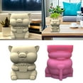 thumbnail image 2 of ZPAQI Flower Pot Silicone Mold Pig Succulent Resin Mould DIY Succulent Planter Molds, 2 of 11