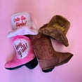thumbnail image 2 of Haute Diggity Dog Cowboy Hat Plush Dog Toy with Squeaker and Mesh Lining, Machine-Washable, Durable, Brown, Medium/Large Dogs, 2 of 8