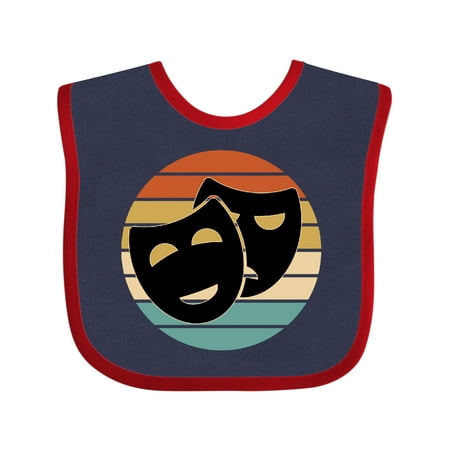 

Inktastic Theater Masks Acting Retro Sunset Gift Baby Boy or Baby Girl Bib