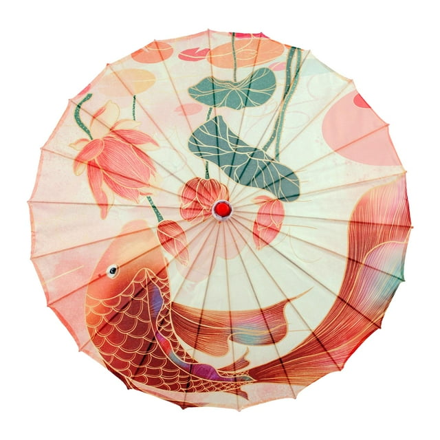 Paraguas de papel engrasado hecho a mano, paraguas de danza clásica de arte chino japonés para 56cm