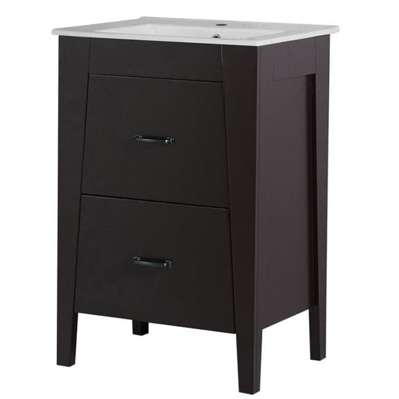 Bellaterra Home 24 in Single sink vanity-manufactured wood-espresso