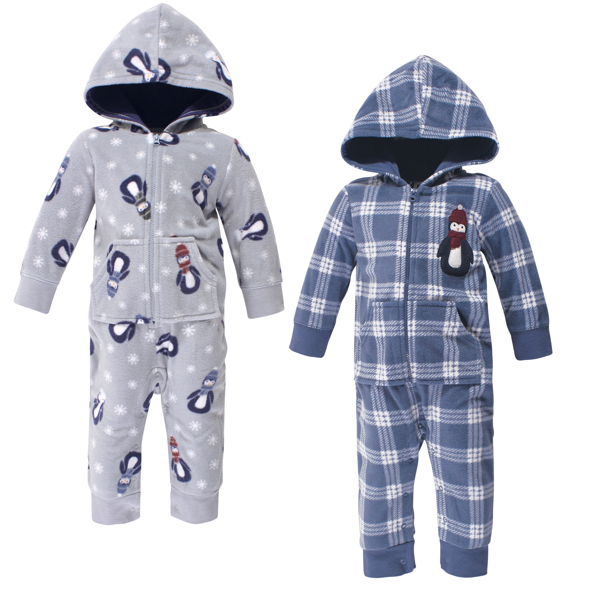 Hudson Baby - Hudson Baby Boy Fleece Jumpsuits and Coveralls 2-Pack 