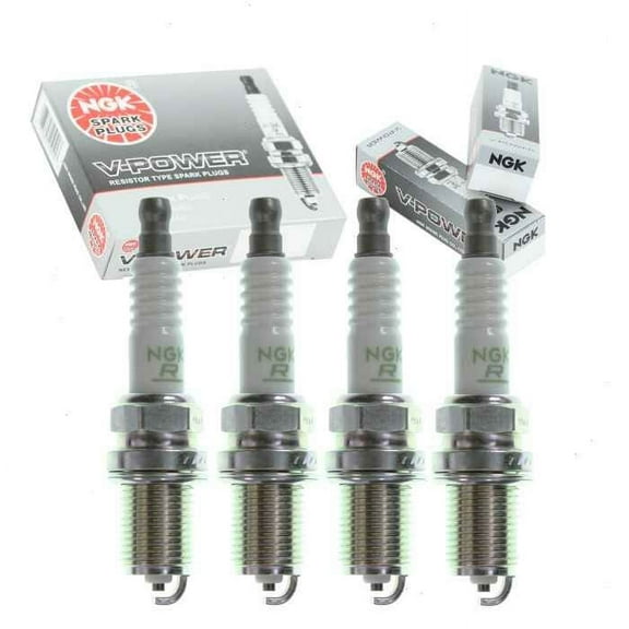 4 pc NGK V-Power Spark Plugs compatible with Subaru Outback 2.5L H4 2000-2009