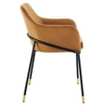 thumbnail image 3 of Modway Jovi Performance Velvet Dining Armchair in Black Cognac, 3 of 7