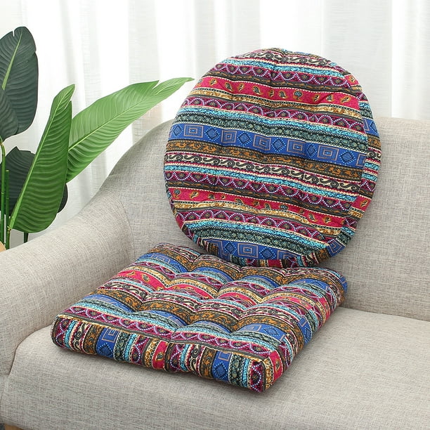 22 Dia 4 Thicken Square Round Floor Chair Seat Cushions Pad Pillow Back Tatami Dining Cushion For Indoor Outdoor Garden Patio Multi Color Com Tatami Dining Cushion, Round Back Outdoor Patio Chair Seat Cushion
