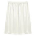 thumbnail image 5 of Nyeemya Half Slip Underskirt Women's Petticoat Lingerie Satin Half Slip Half Slips for Under Dresses 50cm White L, 5 of 7