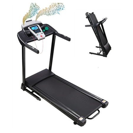 2.25HP Electric Folding Treadmill - Easy Assembly Fitness Motorized Running Jogging Machine with Speakers for Home (The Best Treadmill For Home Use)