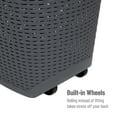 thumbnail image 4 of Mind Reader 60L Rolling Laundry Hamper, Clothes Basket, Wheels, Plastic, 29.25"H, Gray, 4 of 9
