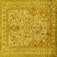 thumbnail image 1 of Ahgly Company Machine Washable Indoor Square Persian Yellow Traditional Area Rugs, 7' Square, 1 of 4