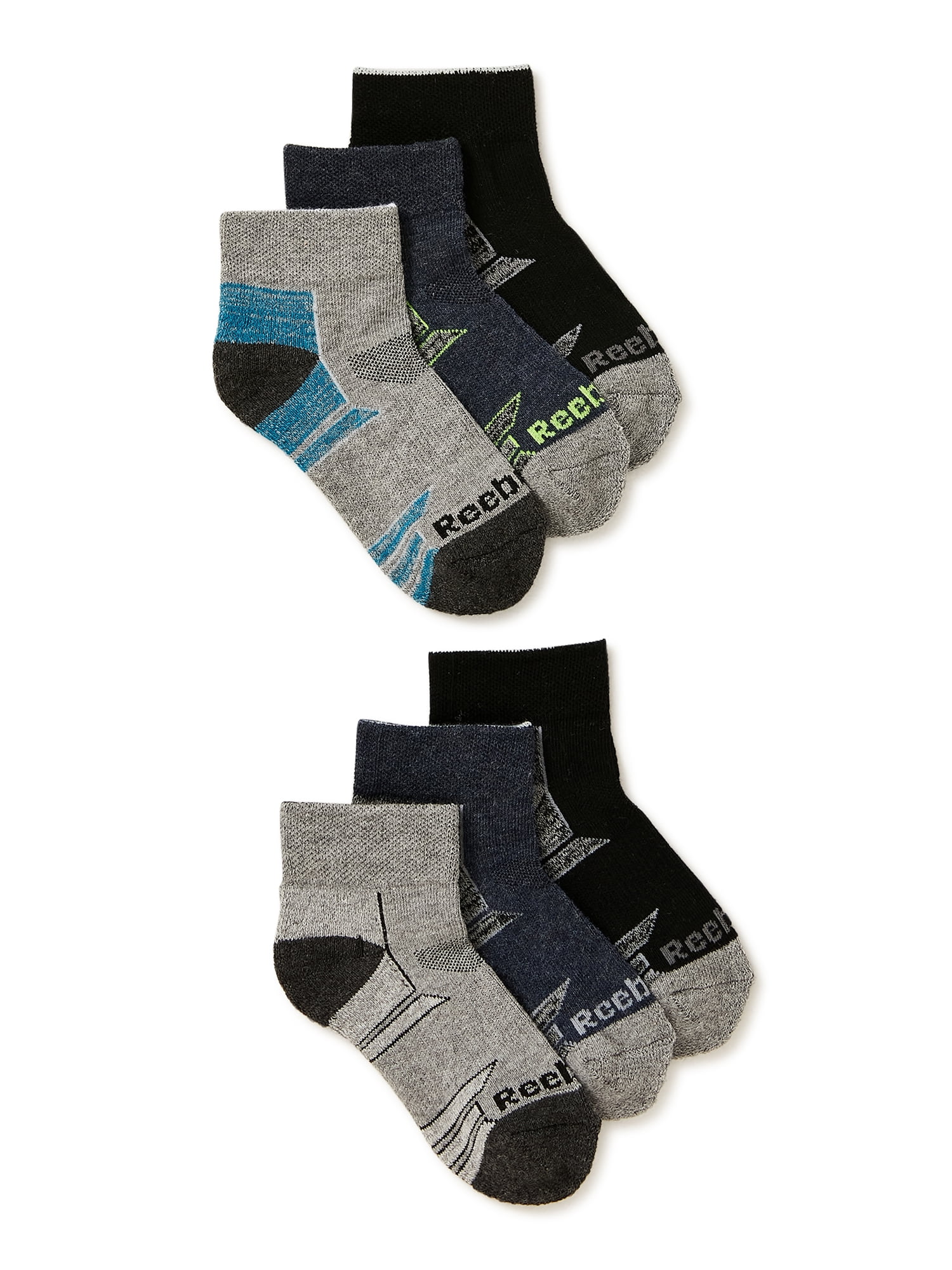 K.Bell Kids Boys' Quarter Socks 12 Pairs 8668-5 L Multicolor Assorted