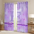 thumbnail image 2 of Manfei Personalized Initial Letter E Girl Black Out Curtains,Flying Butterfly Curtains Pack of 2 (42x63 Each),Dreamy Princess Bedroom Curtains,Bling Glitter Room Decor, 2 of 6