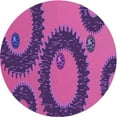 thumbnail image 1 of Ahgly Company Indoor Round Patterned Dark Magenta Purple Area Rugs, 7' Round, 1 of 6