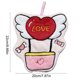 thumbnail image 3 of Toalla de mano colgante de forro polar con diseño de corales para San Valentín, con corazones, copas de vino y globos aerostáticos. Toallas de mano de poliéster., 3 of 6