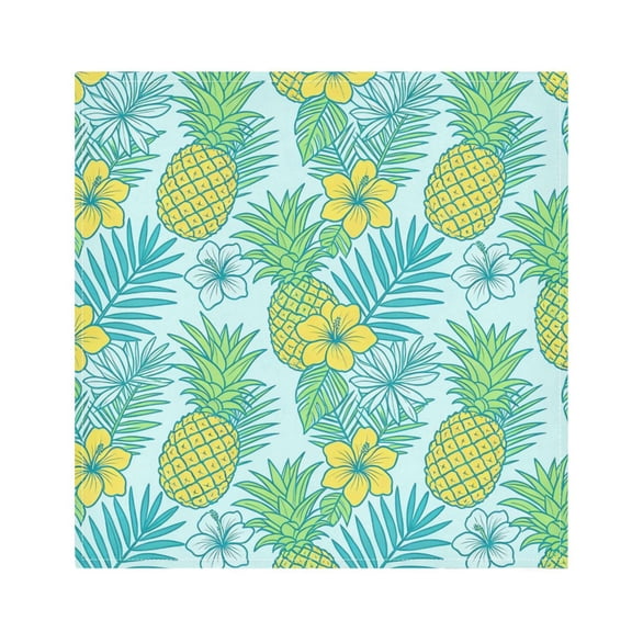 Iauyy Satin Napkins Set of 1- Hawaiian Pattern 5 DIY Printing Decoration Cloth Napkin- Easy Care for Home/Party