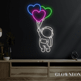 thumbnail image 4 of Glowneon Astronaut Heart Balloon Neon Sign, Astronaut Wall Led Sign, 4 of 4