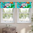 thumbnail image 2 of LALILO Kitchen Curtain Valance Colorful Summer Lake Scene Rod Pocket Window Curtain 52"x 18" Set of 2, 2 of 7