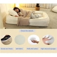 thumbnail image 5 of Human Dog Bed for Adult & Pets, Convertible Lazy Sofa Bed, Human Size Pet Bed Sofa with 5 Adjustable Position, Comfy Tatami Bean Bag Lounge Chair with 2 Soft Pillows for Bedroom Living Room Office, 5 of 7