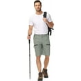 thumbnail image 4 of Tyhengta Mens Hiking Cargo Shorts Quick-Dry Outdoor Golf Short Fishing Short for Men with Multipocket Greygreen XXL, 4 of 7