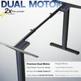 thumbnail image 2 of VIVO Black Electric Stand Up Dual Motor Desk Frame, Height Adjustable Legs, 2 of 8