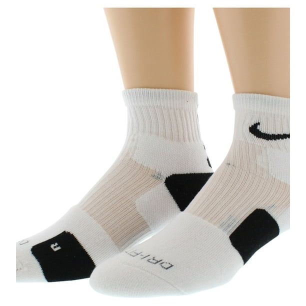 Nike - Nike Mens Elite Basketball High Quarter Socks White/Black ...