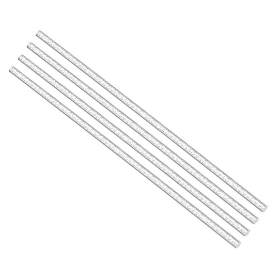 Uxcell Clear Round Bubble Solid Acrylic Round Rod PMMA Extruded Bar 20" x 0.24" 4Pcs