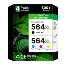 564XL Ink Cartridges Work with DeskJet 3520 3522 Photosmart 7520 6520 5520 7525 5514 7510