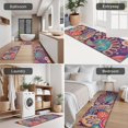 thumbnail image 5 of Multicolor Paisley and Floral Pattern Kitchen Rugs Sets Of 3,Kitchen Runner Rugs Non Skid Washable,Decorative Kitchen Floor Mats for Kitchen,Sink,Laundry,17"x30"+ 17"x47" + 17"x59", 5 of 6