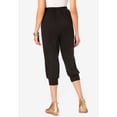 thumbnail image 2 of Roaman's Women's Plus Size Soft Knit Capri Pant With Drawstring Waist, 2 of 5
