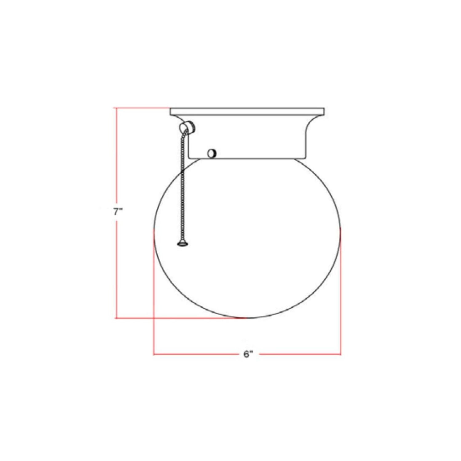 Design House WM051004 Traditional 1-Light Indoor Ceiling Flush Mount Dimmable Globe Light Opal Glass for Bedroom Hallway Kitchen Dining Room, White