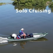 Sea Eagle FSK16 FishSkiff Inflatable 16, High Pressure, All-Drop-Stitch, 1-3 Person Frameless Fishing Boat w/Rigid 6” External Keel - Portable, Storable, and Transportable - Solo Startup Package