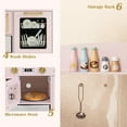 thumbnail image 3 of OLAKIDS Kids Kitchen Playset, Toddler Wooden Pretend Cooking Toy Set with Acrylic Drawing Board Ice Machine Dishwasher Cloth Drawer Stove Removable Sink Simulation Play Kitchen for Boys Girls, 3 of 9