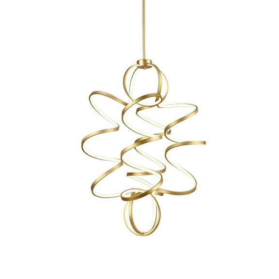 CH93941-AN-Kuzco Lighting-Synergy - 200W LED Chandelier-41.38 Inches Tall and 31.5 Inches Wide-Antique Brass Finish
