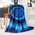 thumbnail image 2 of Blue Tie Dye Spiral Pattern Blanket,Comfortable Soft Lamb Wool Throw Blanket,All Season,Warm Lightweight Blankets for Sofa Bed Couch Living Room Chair,60"x80", 2 of 4