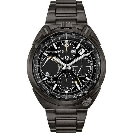 Power Reserve Indicator NWT Citizen Men's Eco-Drive Promaster Tsuno Chronograph Racer AV0077-82E Stainless Steel Bracelet with Black, Power Reserve Indicator Dial Watch ()