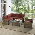 thumbnail image 4 of Crosley Furniture Bradenton 5Pc Wicker Outdoor Sectional Patio Furniture Set, 4 of 23