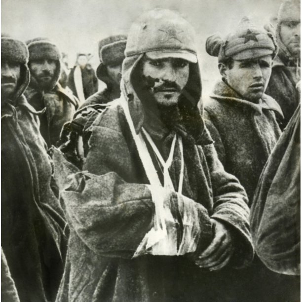 Soviet (Russia) Prisoners Of War. Photo Was Taken By An Italian
