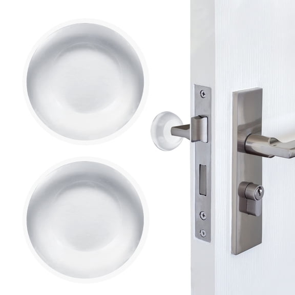 1.6 Inch Door Stoppers for Wall Protector Flat Silicone Door Knob Bumpers, Clear 2 Pcs