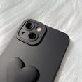 thumbnail image 5 of Cute 3D Love Heart Phone Case for iPhone 13 6.1 inch with Anti-Fall Lens Cameras Cover Protection Slim Dustproof Protective Cover Aesthetic Design for Women Girls, Black, 5 of 12
