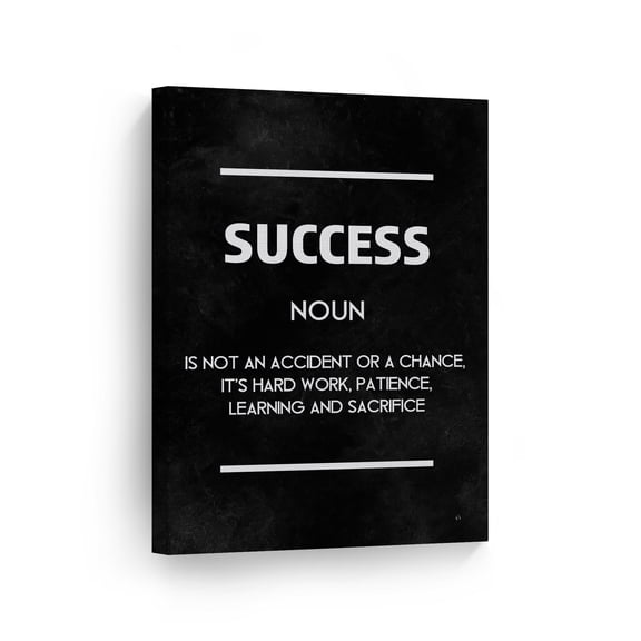 Smile Art Design Success Definition Dictionary Black Motivational Canvas Wall Art Inspirational Wall Art Entrepreneur Quote Print Modern Office Living Room Decor Gift 40x30