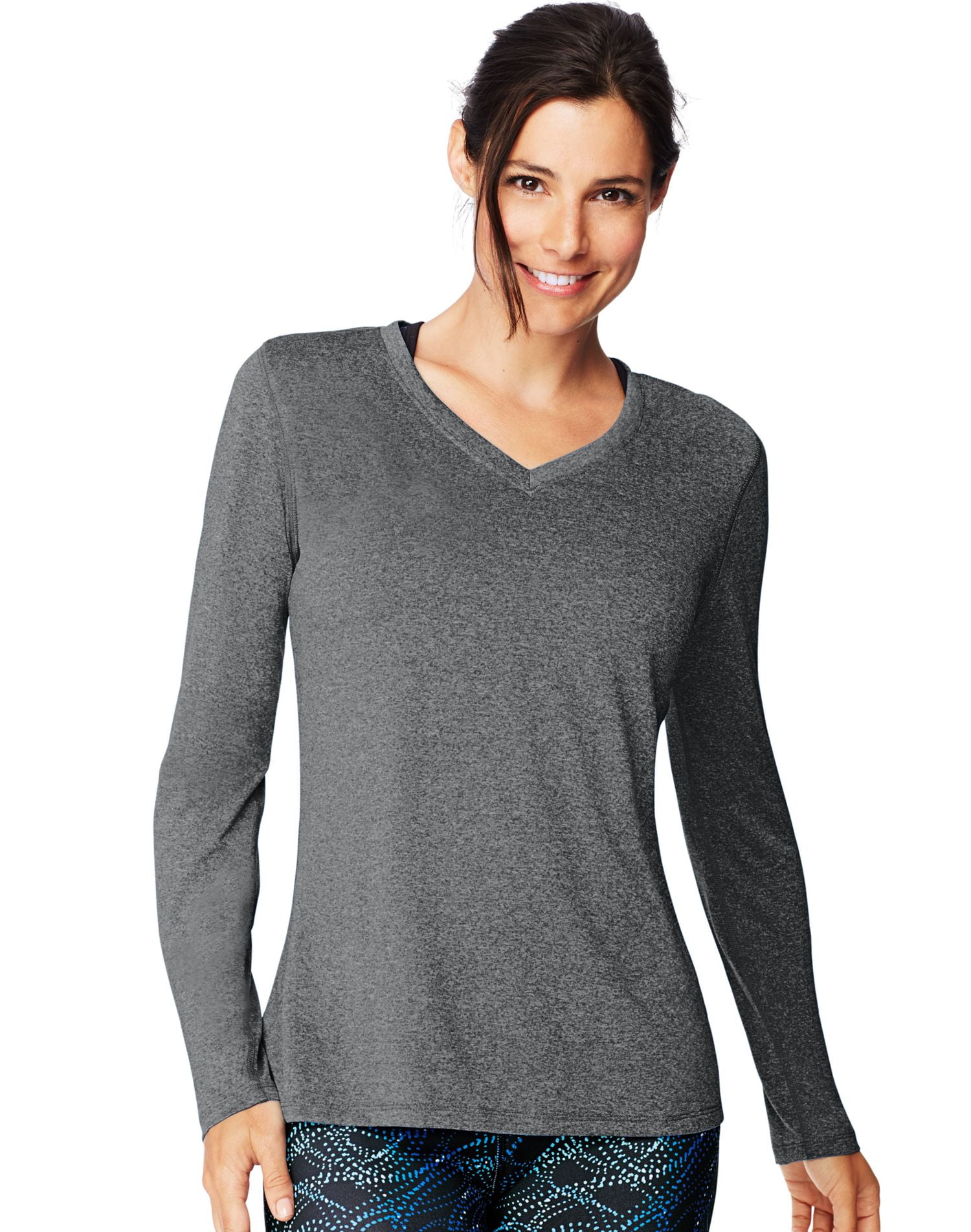 hanes sport women's cool dri performance long sleeve tee