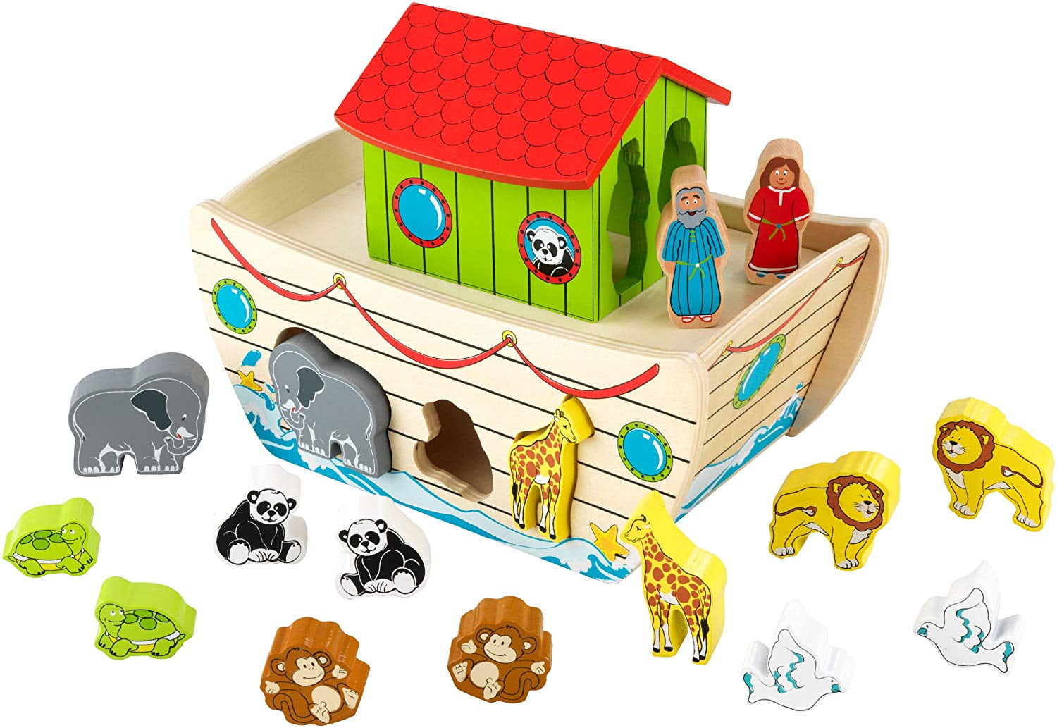 Noah's Ark Shape Sorter, Fun, vivid colors By KidKraft - Walmart.com ...
