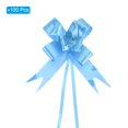 thumbnail image 3 of Unique Bargains 3.3inch Pull Bows Gift Wrapping Pull Bow Heart Pattern Baskets Present Bows Ribbon Light Blue 100 Pcs, 3 of 6