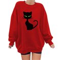 thumbnail image 1 of Sudadera Para Mujer Moda Estampado Cuello Redondo Pullover Tops Manga Larga Cómoda Blusa Sudadera Odeerbi ODB126970, 1 of 3
