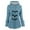 Light Blue, variant on Clearance LYXSSBYX Cardigans for Women Clearance Women Solid Horn Buttons Cardigan Padded Hooded Coat Long Sleeve Jacket Overcoat Tops